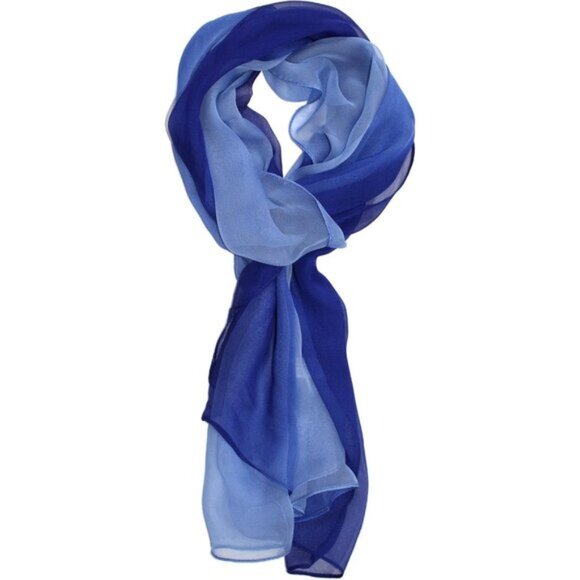 Silk Ombre Lightweight Accent Scarf Bright Blue - Picture 1 of 3